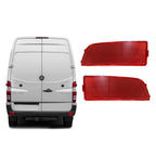 2x Red Rear Bumper Reflector Lights for 2010-18 Mercedes Benz Sprinter 2500