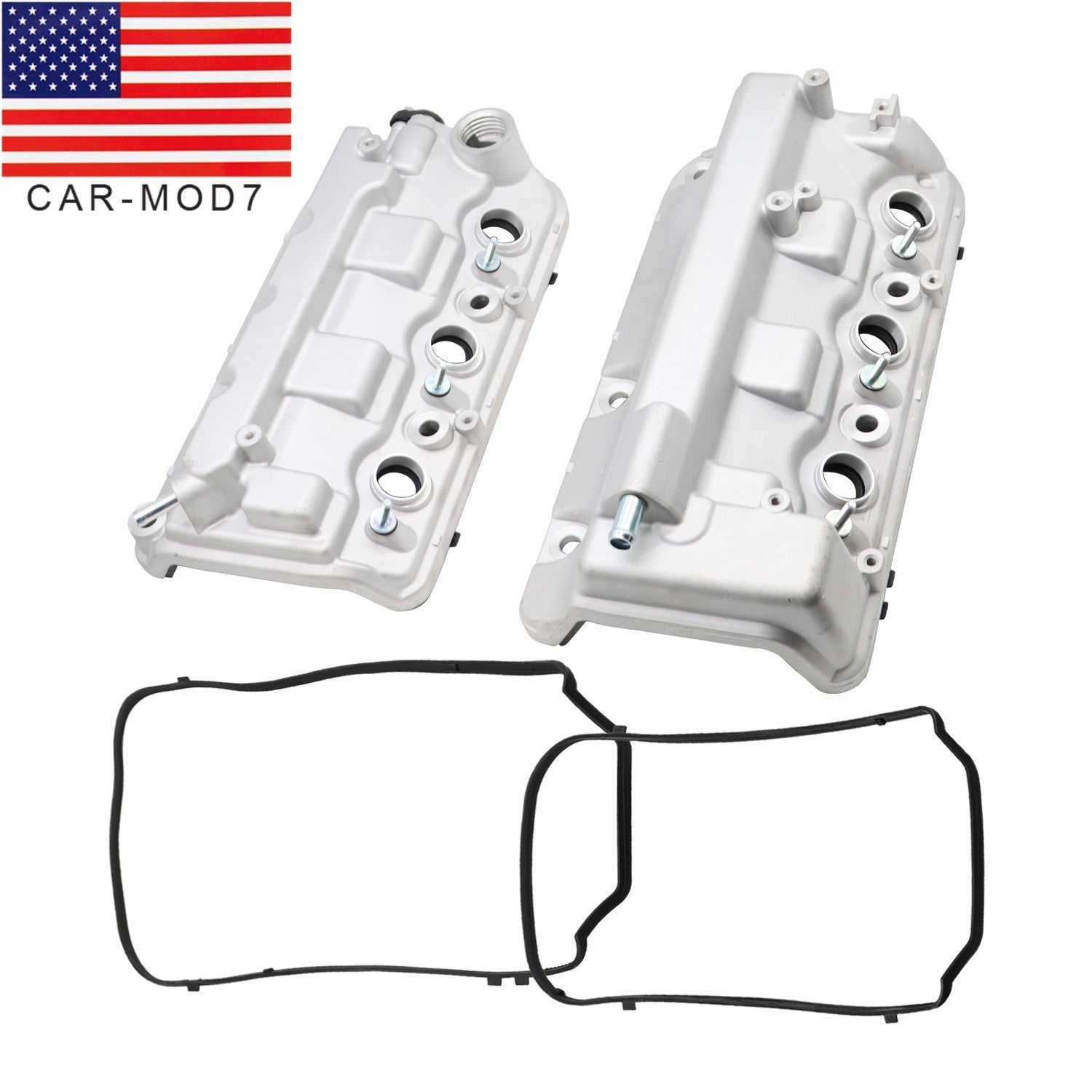 2Pcs Front & Rear Engine Valve Cover for Honda Accord Pilot Odyssey Acura RDX