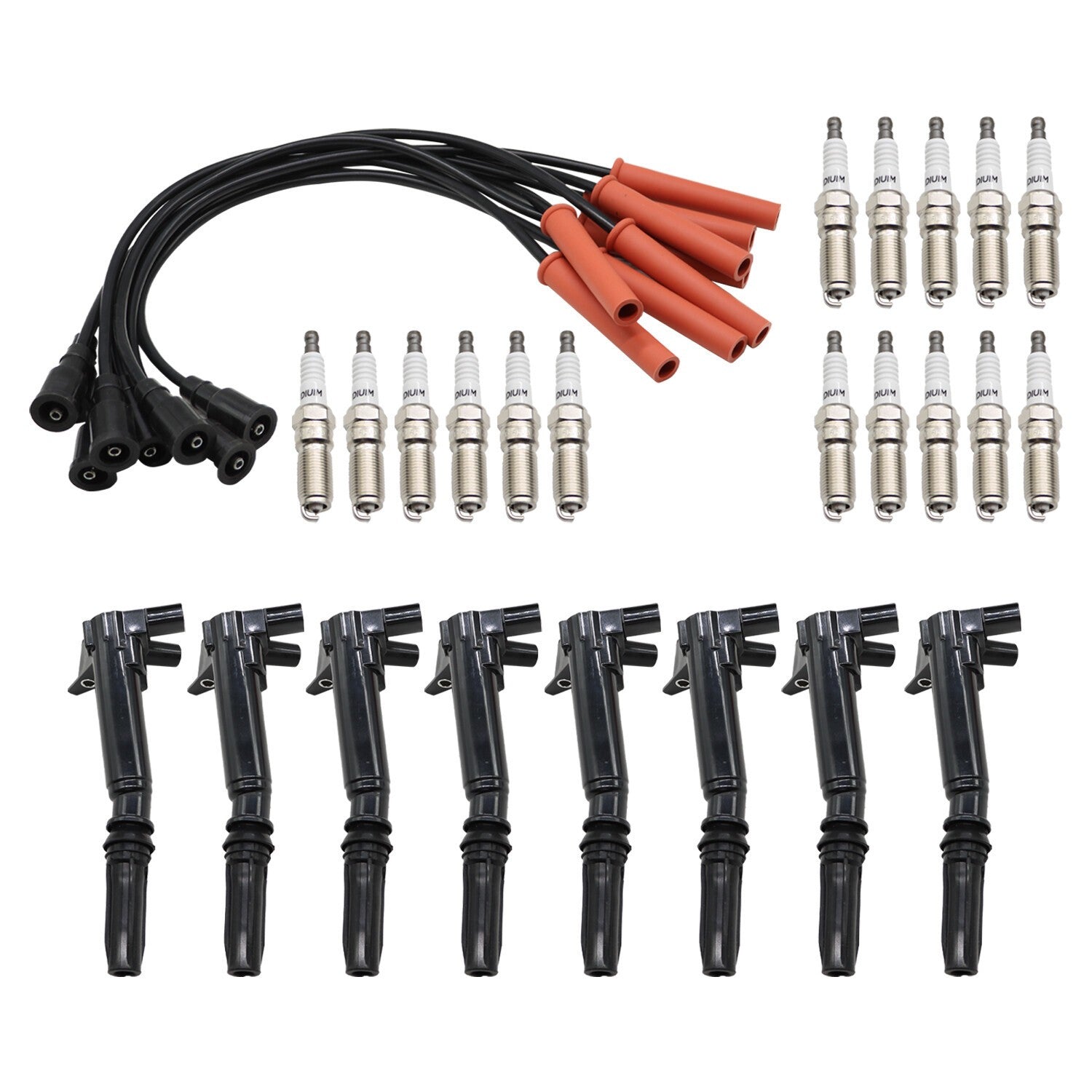 8X Ignition Coils & Spark Plug Tune Up Kit for 2011-2017 Ford F250 F350 6.2L V8