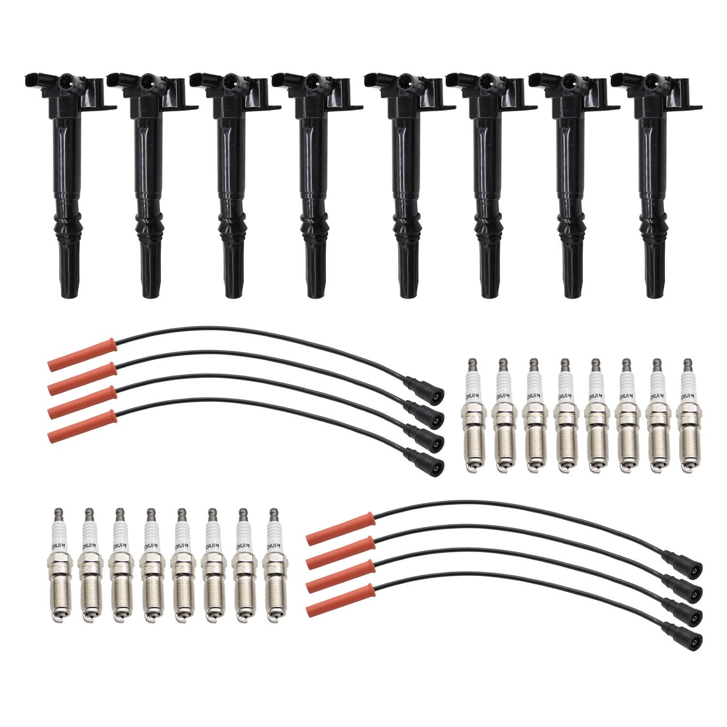 8X Ignition Coils & Spark Plug Tune Up Kit for 2011-2017 Ford F250 F350 6.2L V8