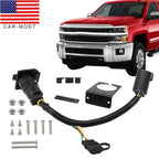 7-Way Trailer Wiring Harness & 4-Way Flat Plug Kit for Chevy Silverado 1500/2500