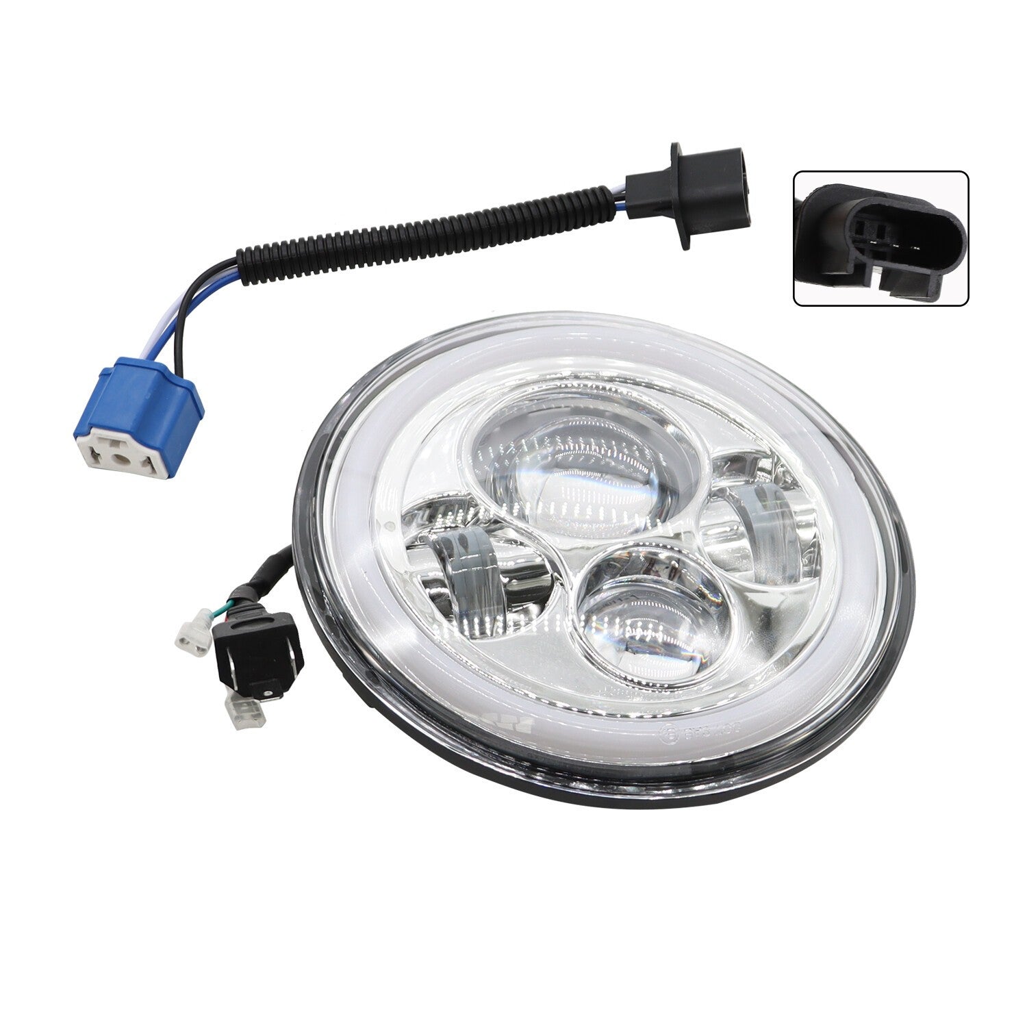 7" LED Headlight Hi/Lo Beam Projector for Harley-Davidson Street Glide FLHX