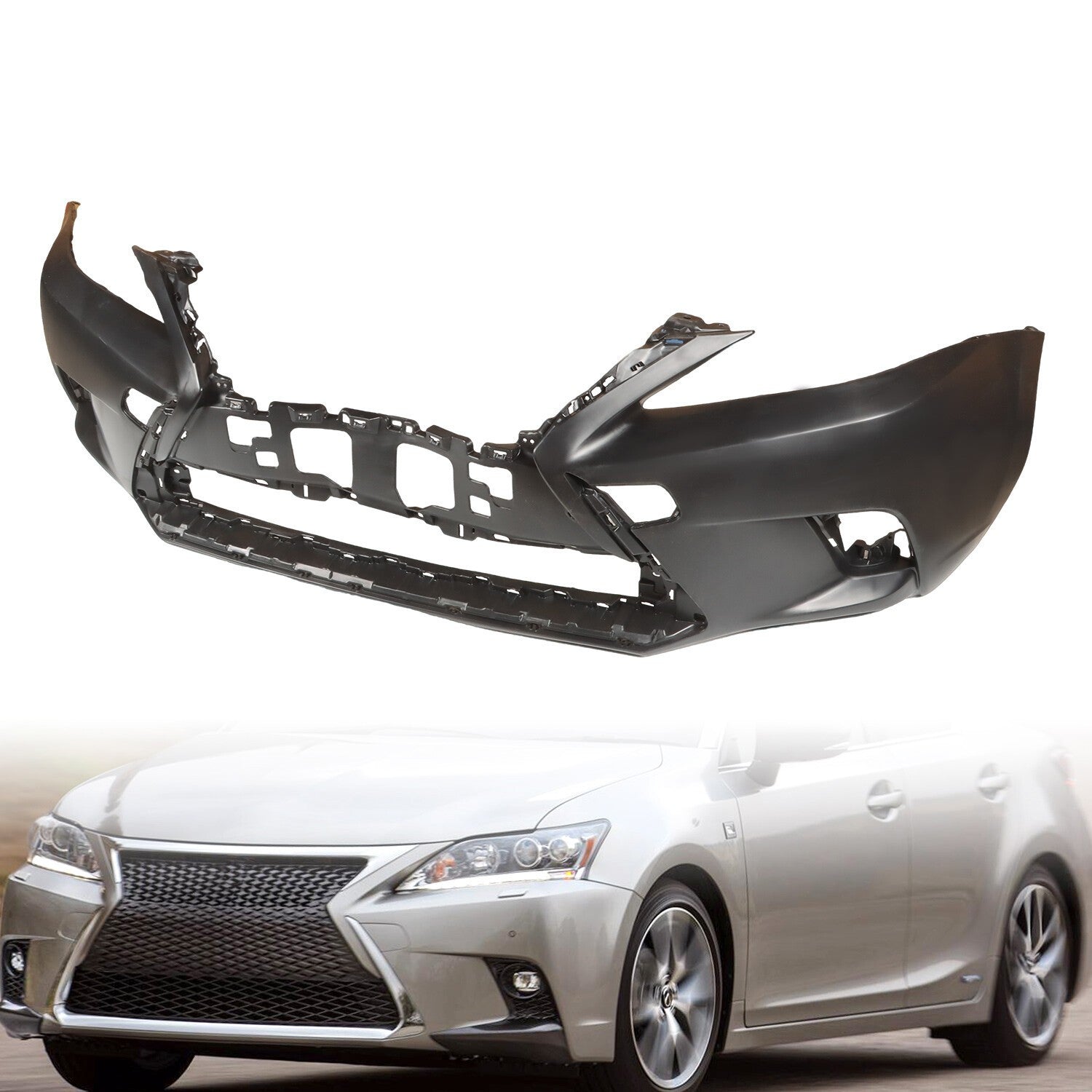 New Front Bumper Cover Fascia for Lexus CT200h 2014-2017 Replacement Part