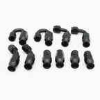 6AN Nylon E85 PTFE Fuel Line Hose Kit 20ft with 10 Fittings Black