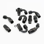 6AN Nylon E85 PTFE Fuel Line Hose Kit 20ft with 10 Fittings Black
