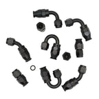 6AN Nylon E85 PTFE Fuel Line Hose Kit 20ft with 10 Fittings Black