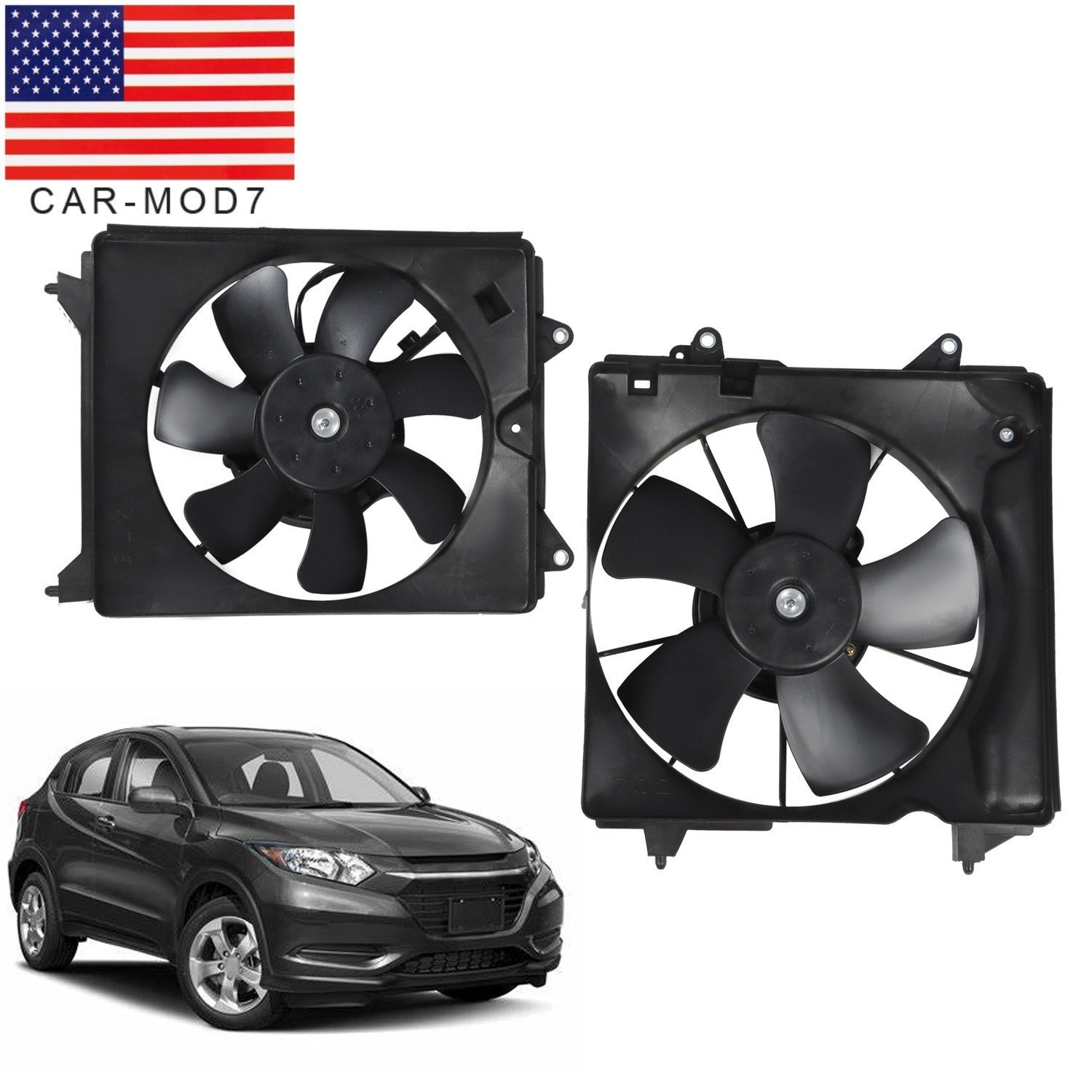 AC Condenser & Radiator Cooling Fan Assembly for 2016-2018 Honda HR-V