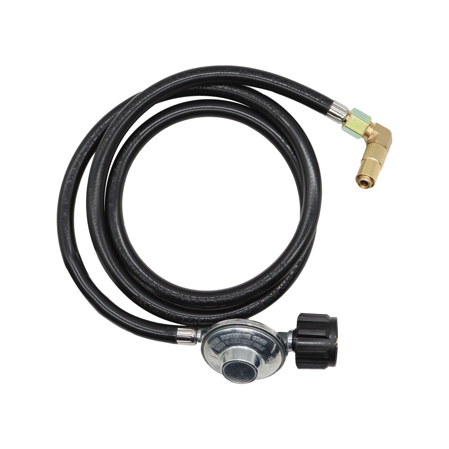 5FT Propane Regulator Hose with 90° Elbow Adapter for Blackstone 17" & 22
