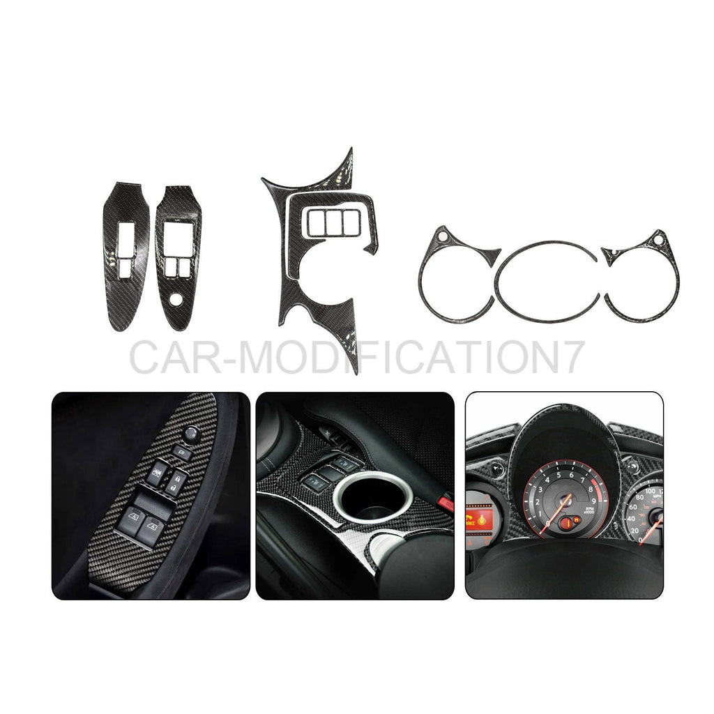 Carbon Fiber Interior Trim Cover for Nissan 370Z 2009-2020 Full Set