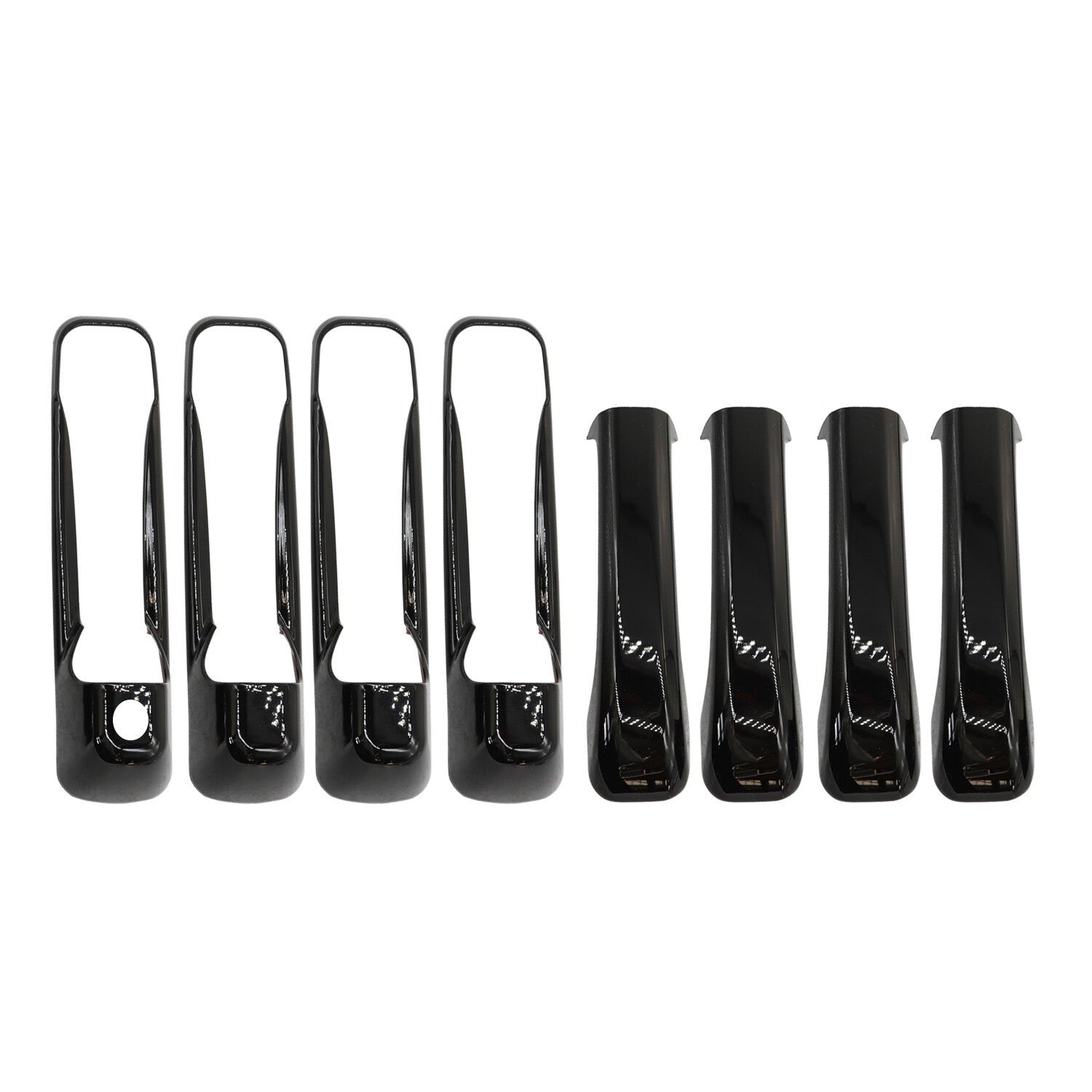 8PCS Gloss Black Door Handle Covers Trim for Dodge RAM 1500 2009-2018