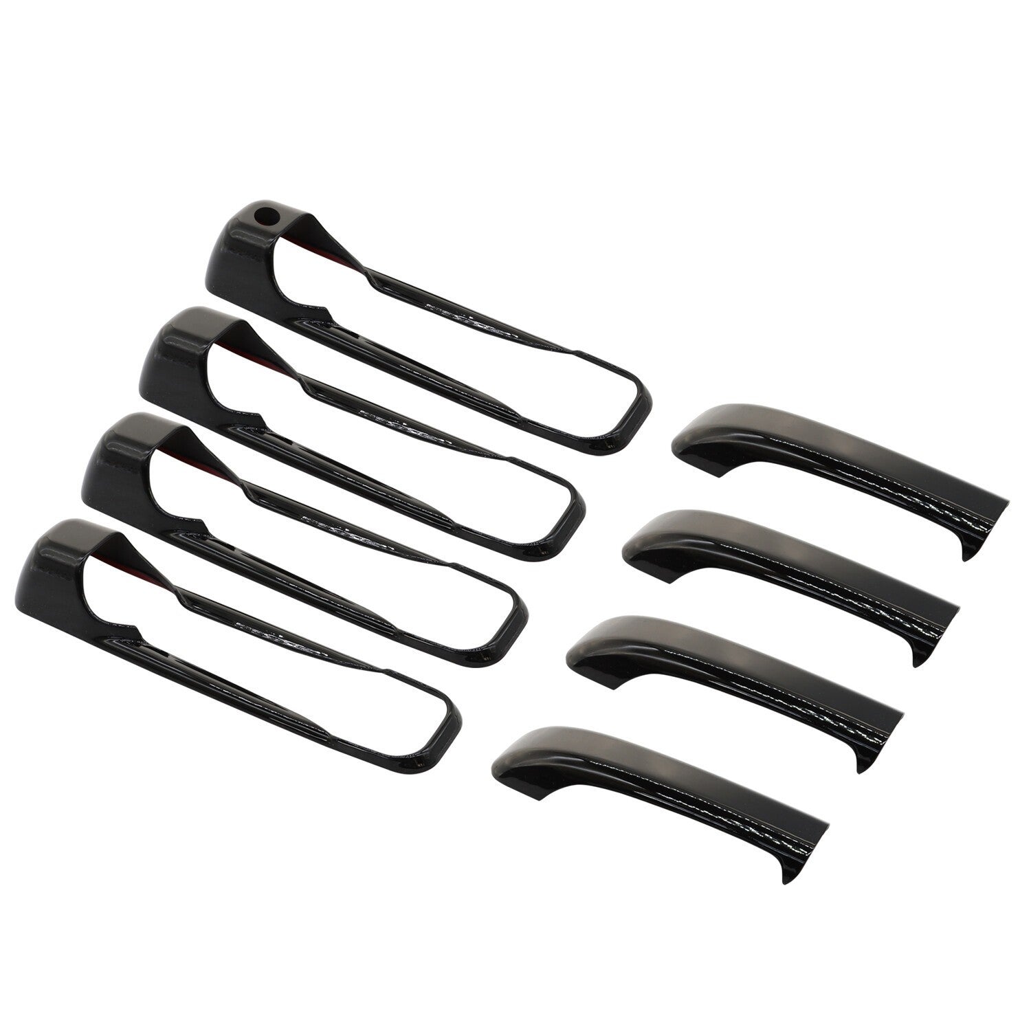 8PCS Gloss Black Door Handle Covers Trim for Dodge RAM 1500 2009-2018