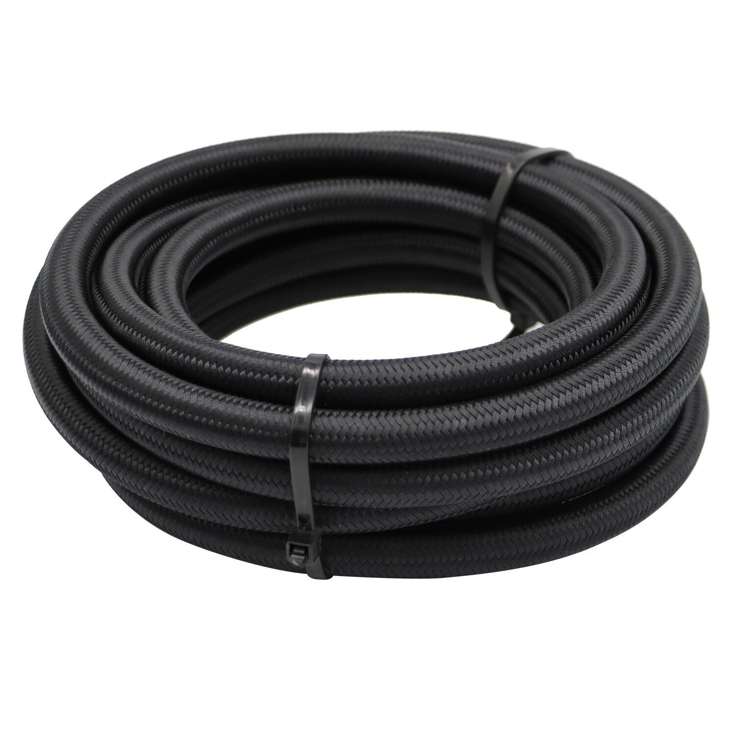 6AN Black Nylon PTFE Fuel Line Hose Kit 12ft 6 Fittings E85 Compatible