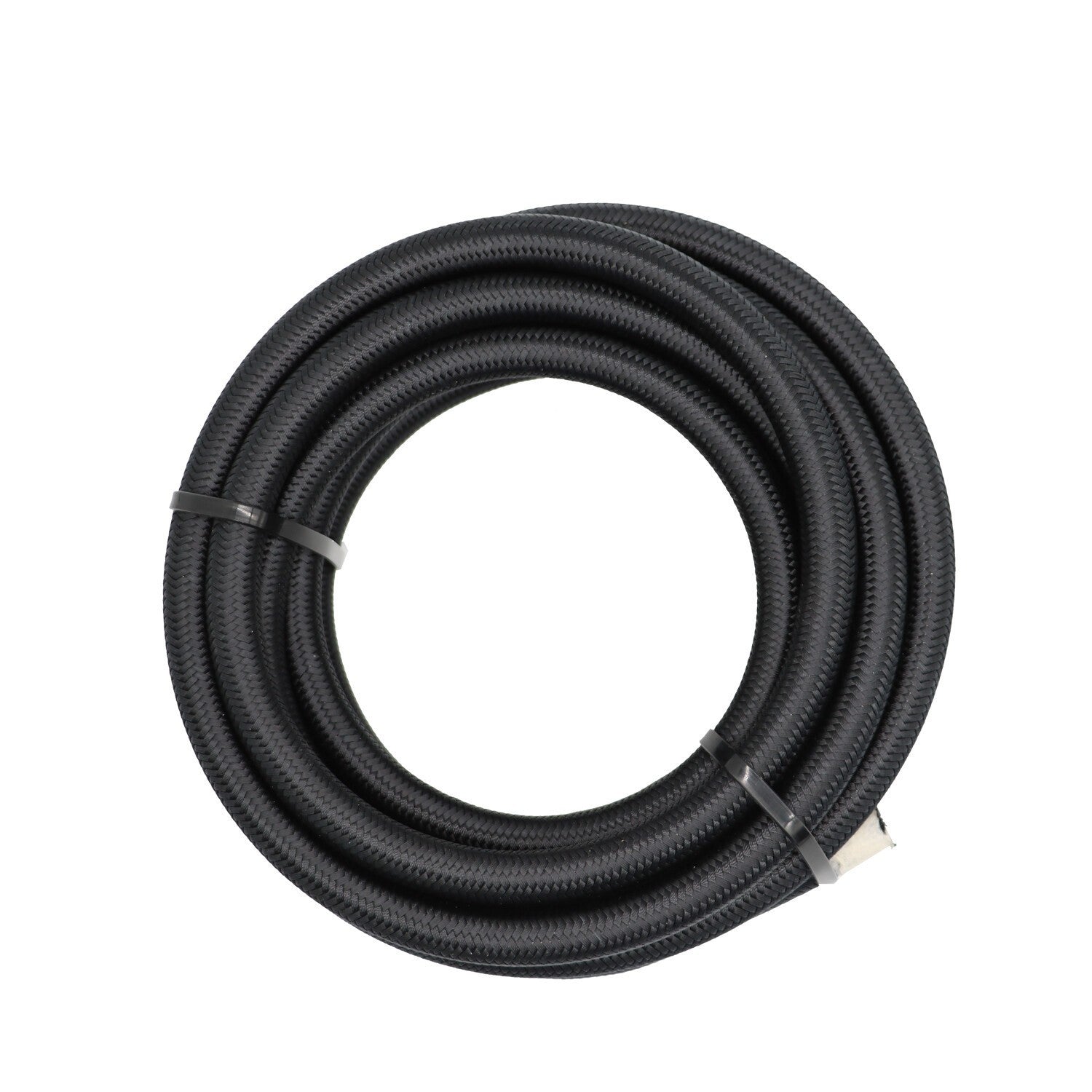 6AN Black Nylon PTFE Fuel Line Hose Kit 12ft 6 Fittings E85 Compatible