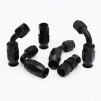6AN Black Nylon PTFE Fuel Line Hose Kit 12ft 6 Fittings E85 Compatible