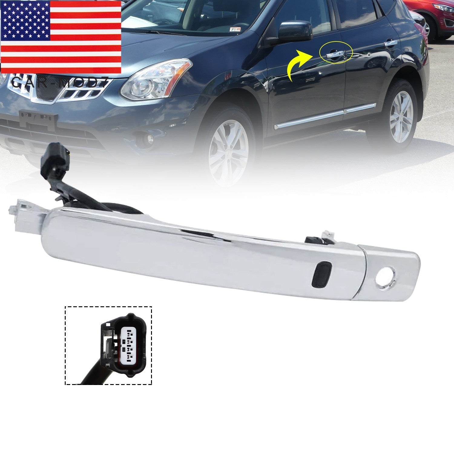 Front Left Door Handle Driver Side for 2010-2013 Nissan Rogue 80645-CA000