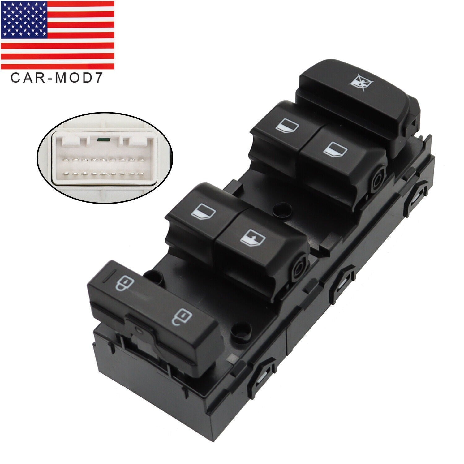 Kia Forte 2019-2021 Driver Door Power Window Switch Black 93571M6100 US