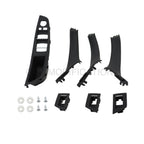 7pcs Black Inner Door Handle Trim Cover Set for BMW 5 Series F10 F11