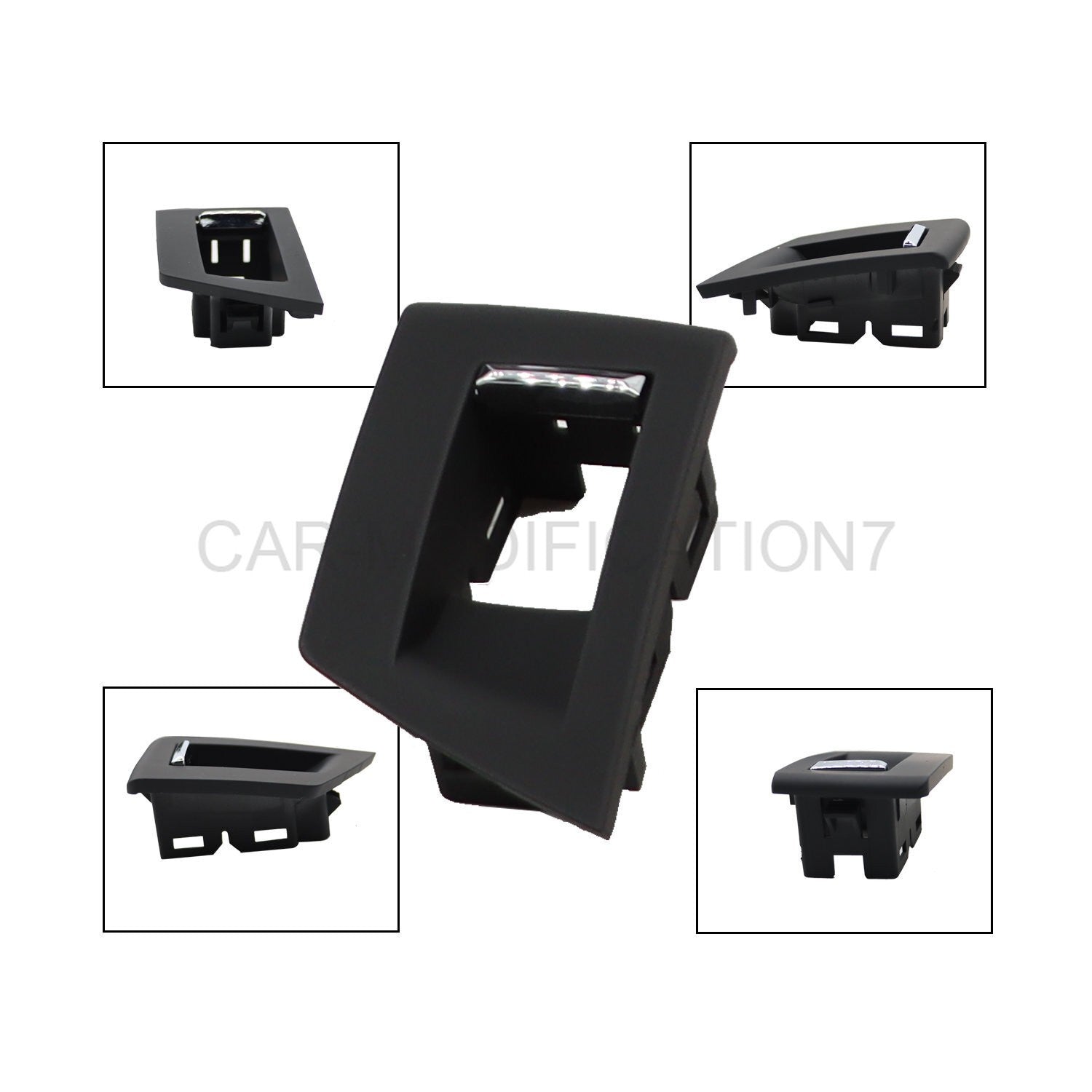 7pcs Black Inner Door Handle Trim Cover Set for BMW 5 Series F10 F11