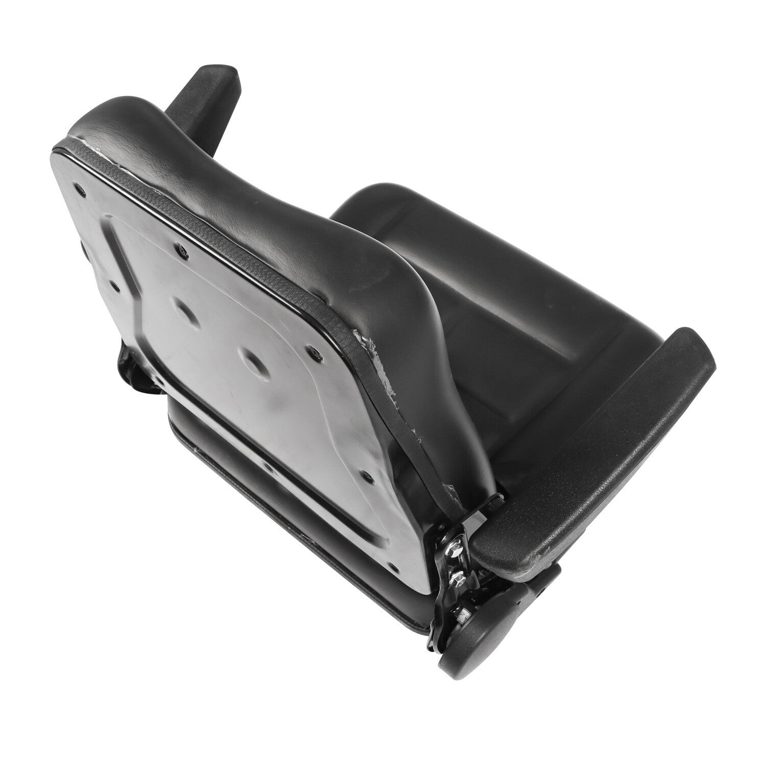 Adjustable Tractor Seat w/ Safety Belt & Armrest Universal Forklift Backrest