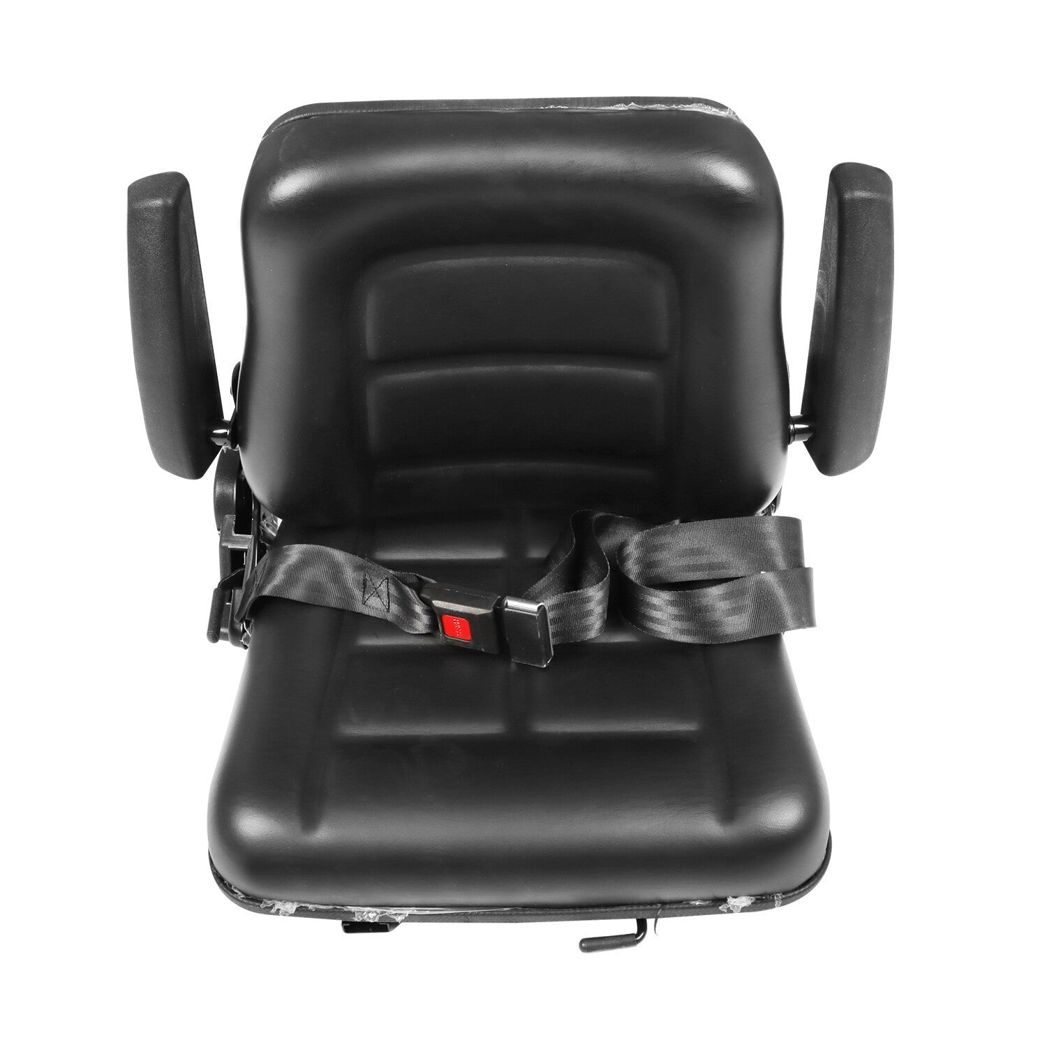Adjustable Tractor Seat w/ Safety Belt & Armrest Universal Forklift Backrest
