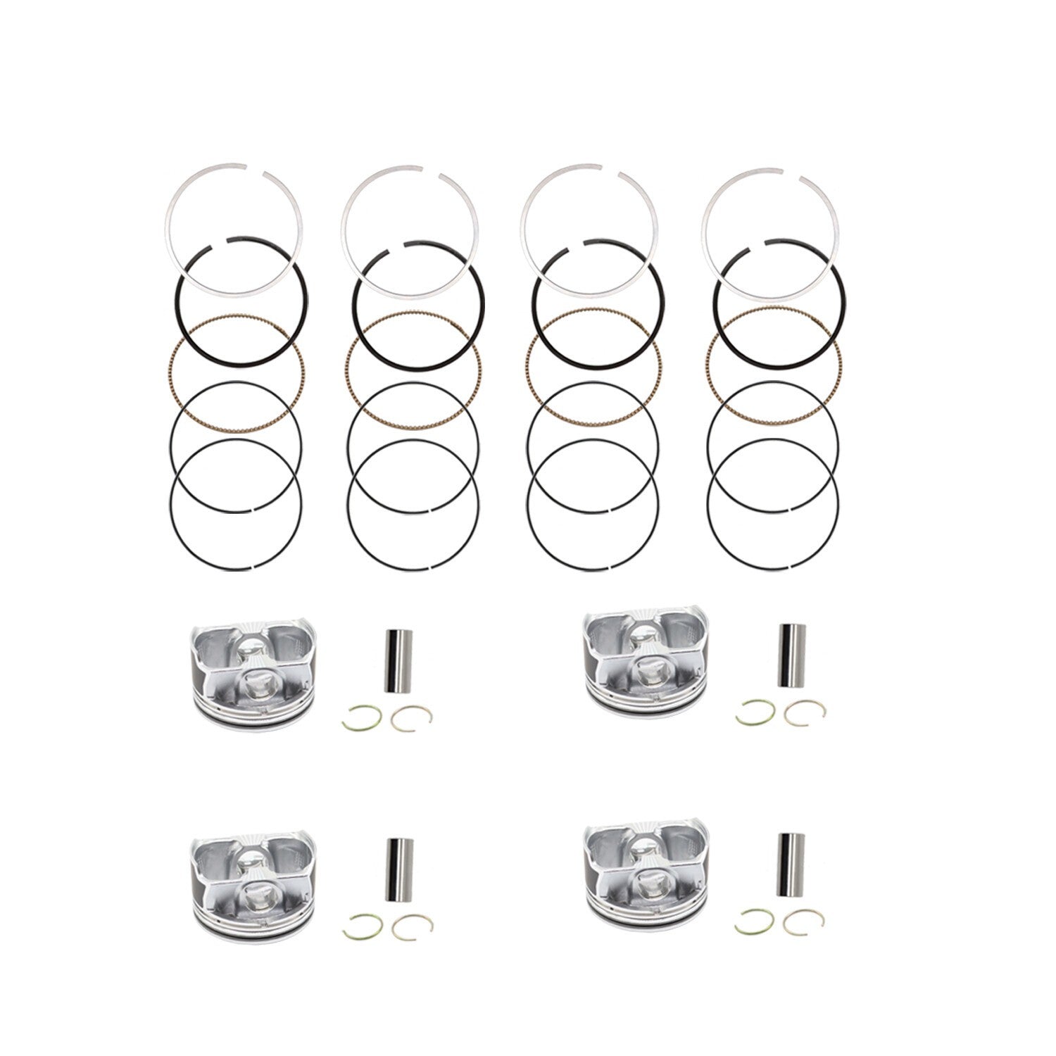 4X Connecting Rod Pistons for 2011-19 Hyundai Sonata Kia Sorento Optima 2.4L