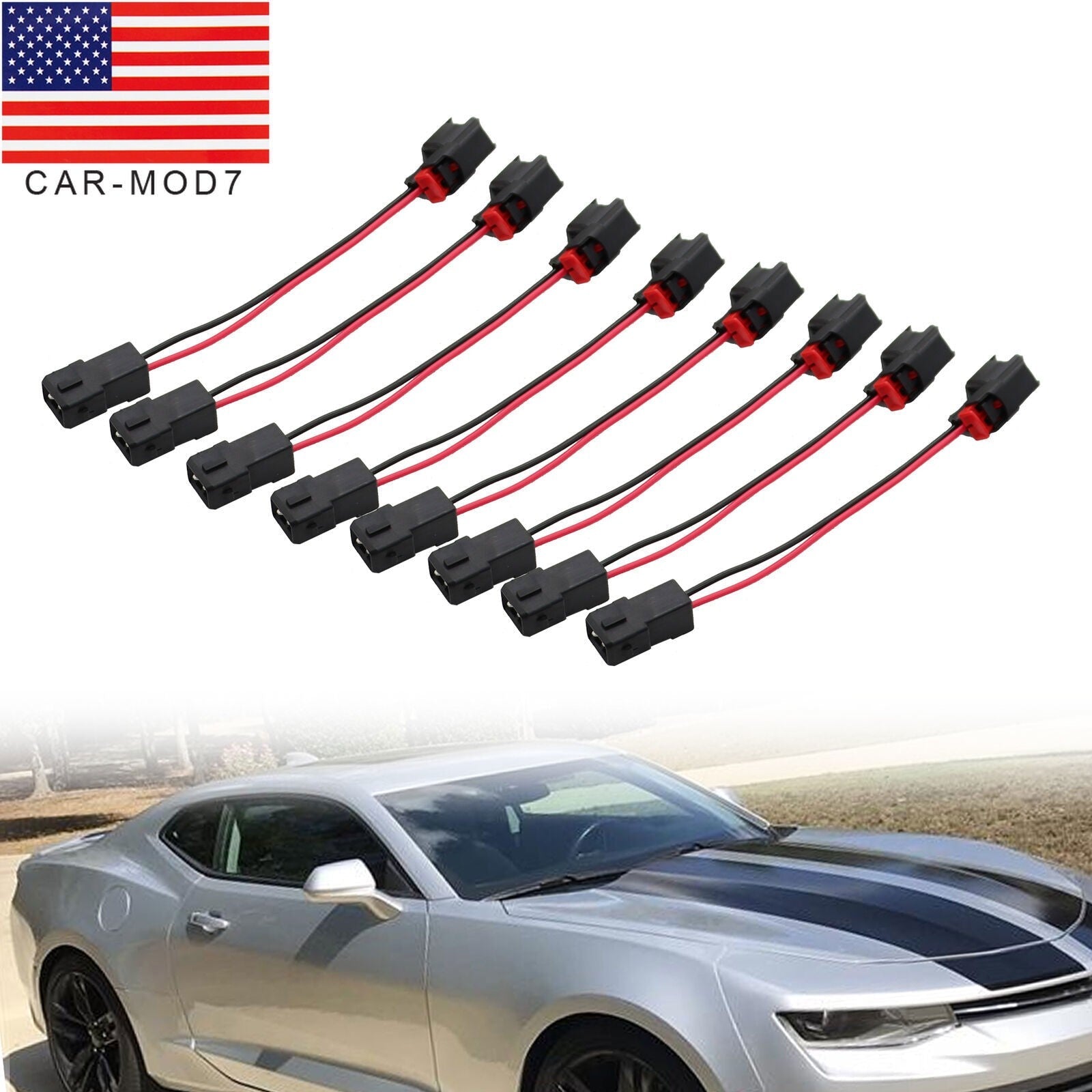8X Fuel Injector Adapter EV1 to EV6/EV14 USCAR for LS1 LS2 LS3 LT1 Engines