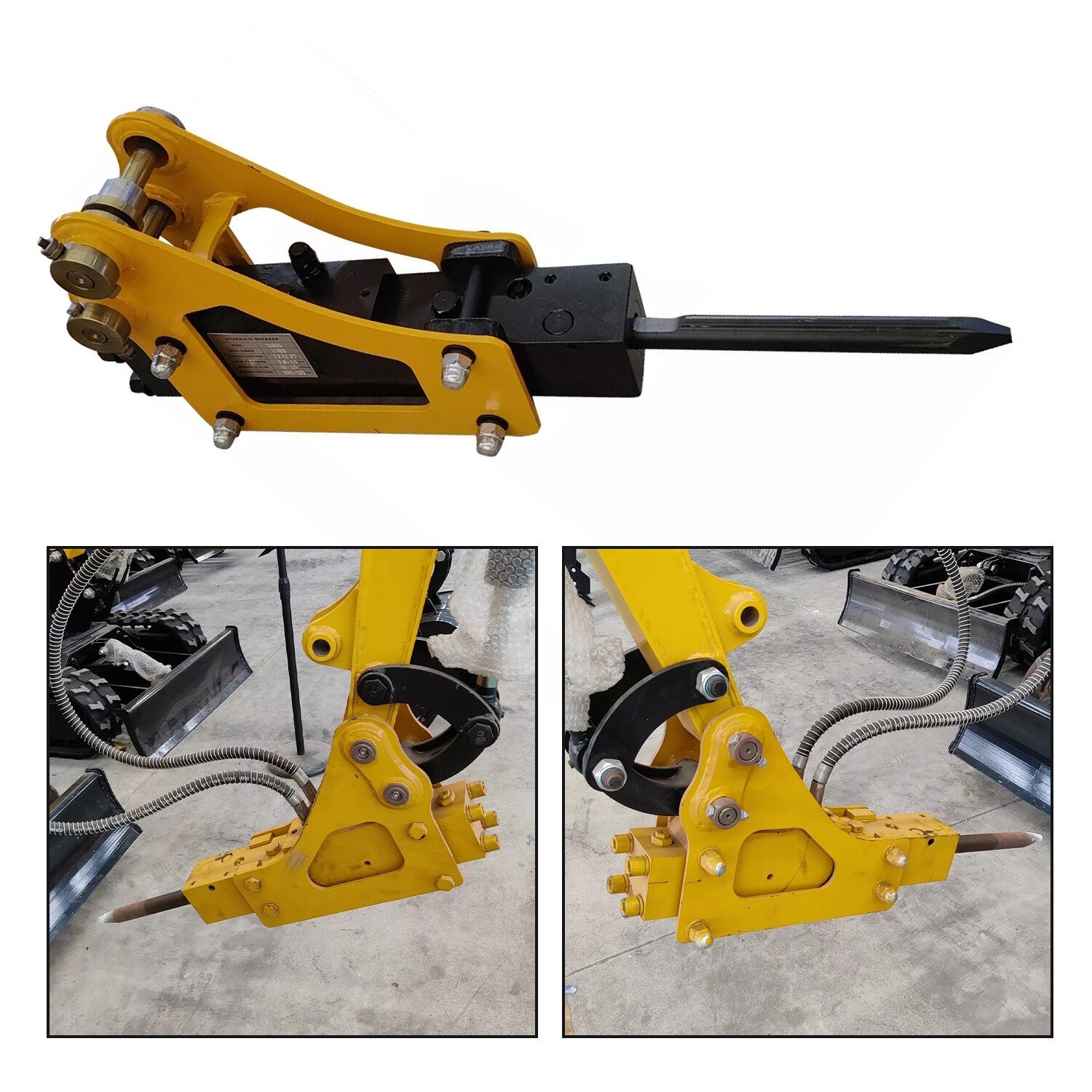 Hydraulic Rock Breaker Hammer Accessories for Small Excavators