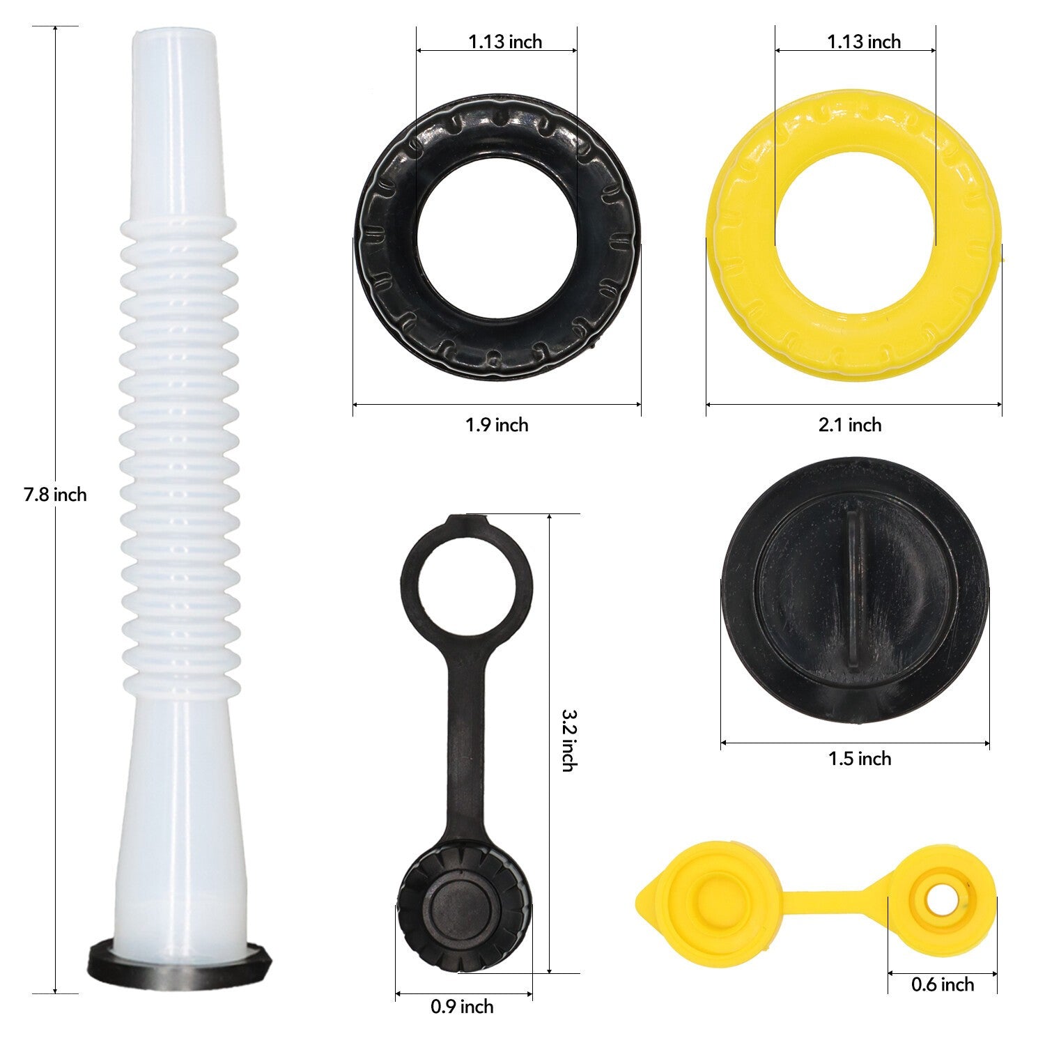 5 Sets Replacement Gas Can Spouts for Blitz, Midwest, Scepter & Briggs & Stratto