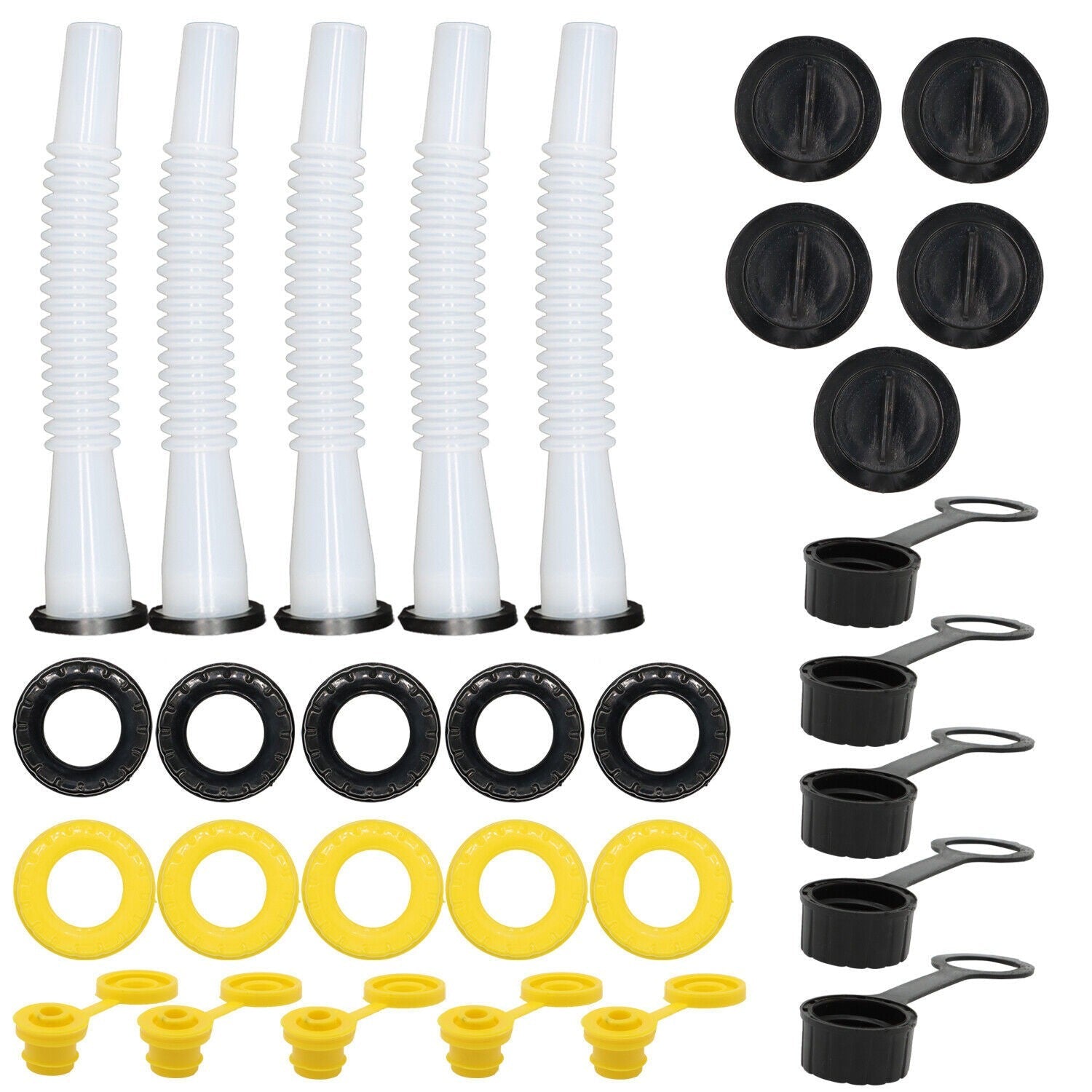 5 Sets Replacement Gas Can Spouts for Blitz, Midwest, Scepter & Briggs & Stratto