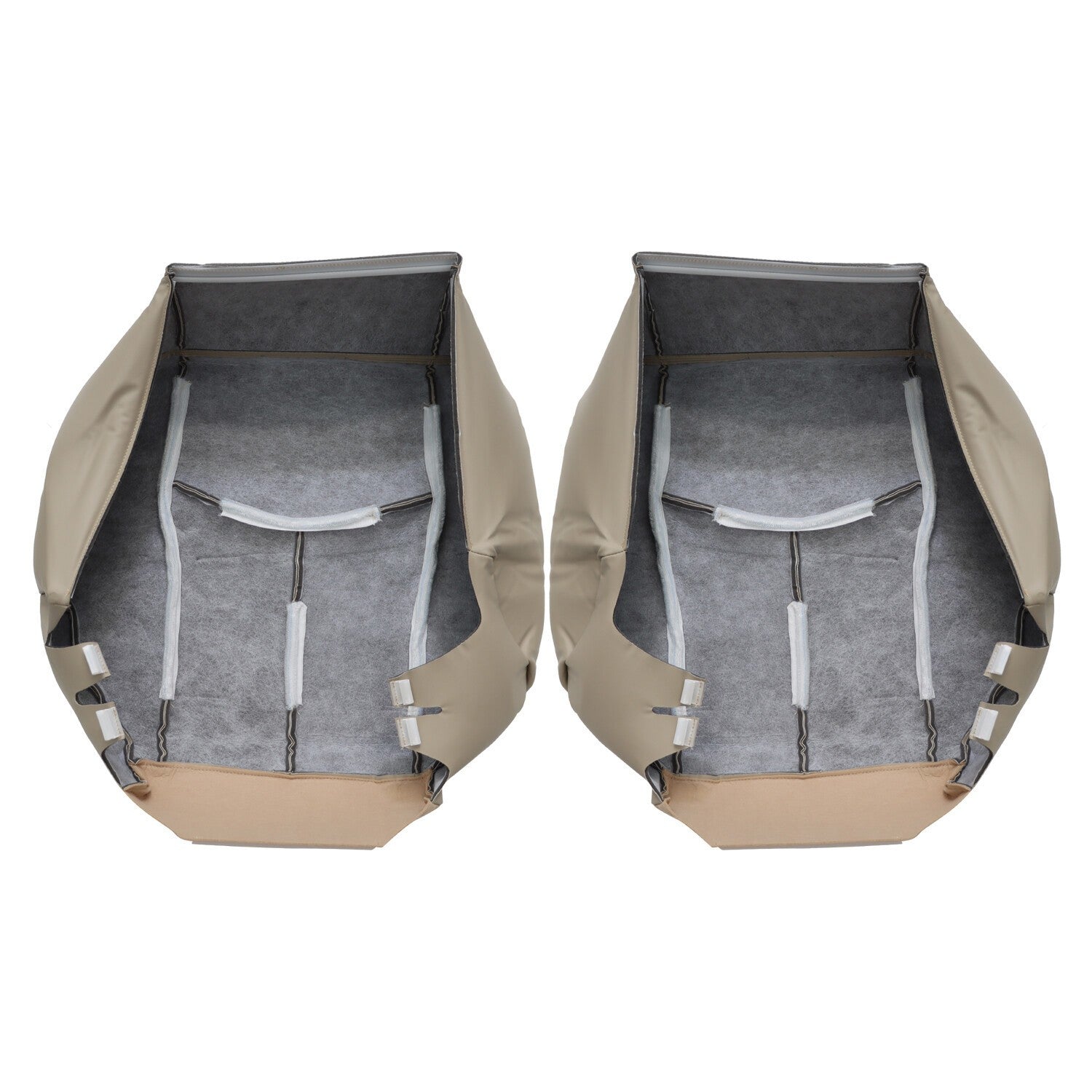6Pcs Front Leather Seat Covers Light Tan for 2003-2006 Chevy Tahoe GMC Yukon