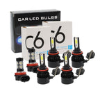 6000K Toyota Camry H11+9005 LED Headlight & Fog Light Bulbs Kit High/Low Beam