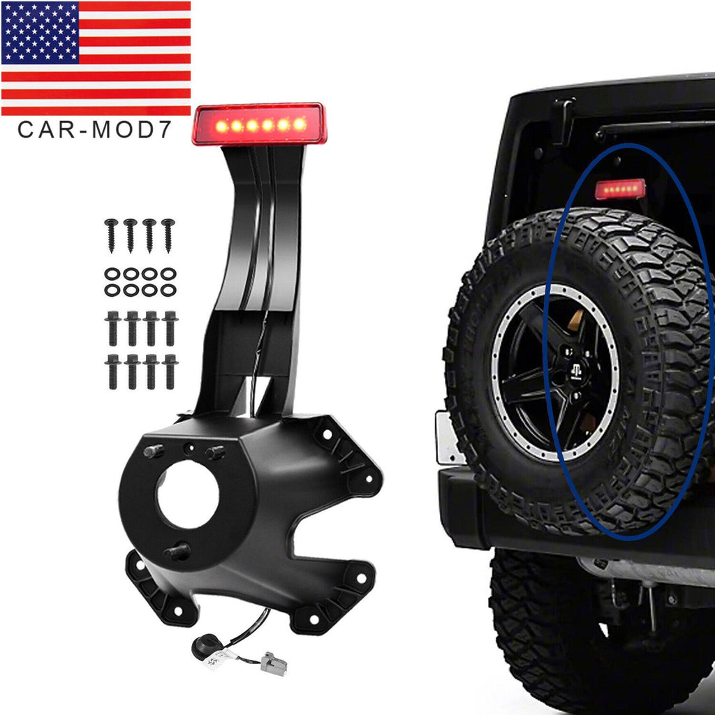 Spare Tire Carrier Mount Bracket for 07-18 Jeep Wrangler JK 3rd Brake Light
