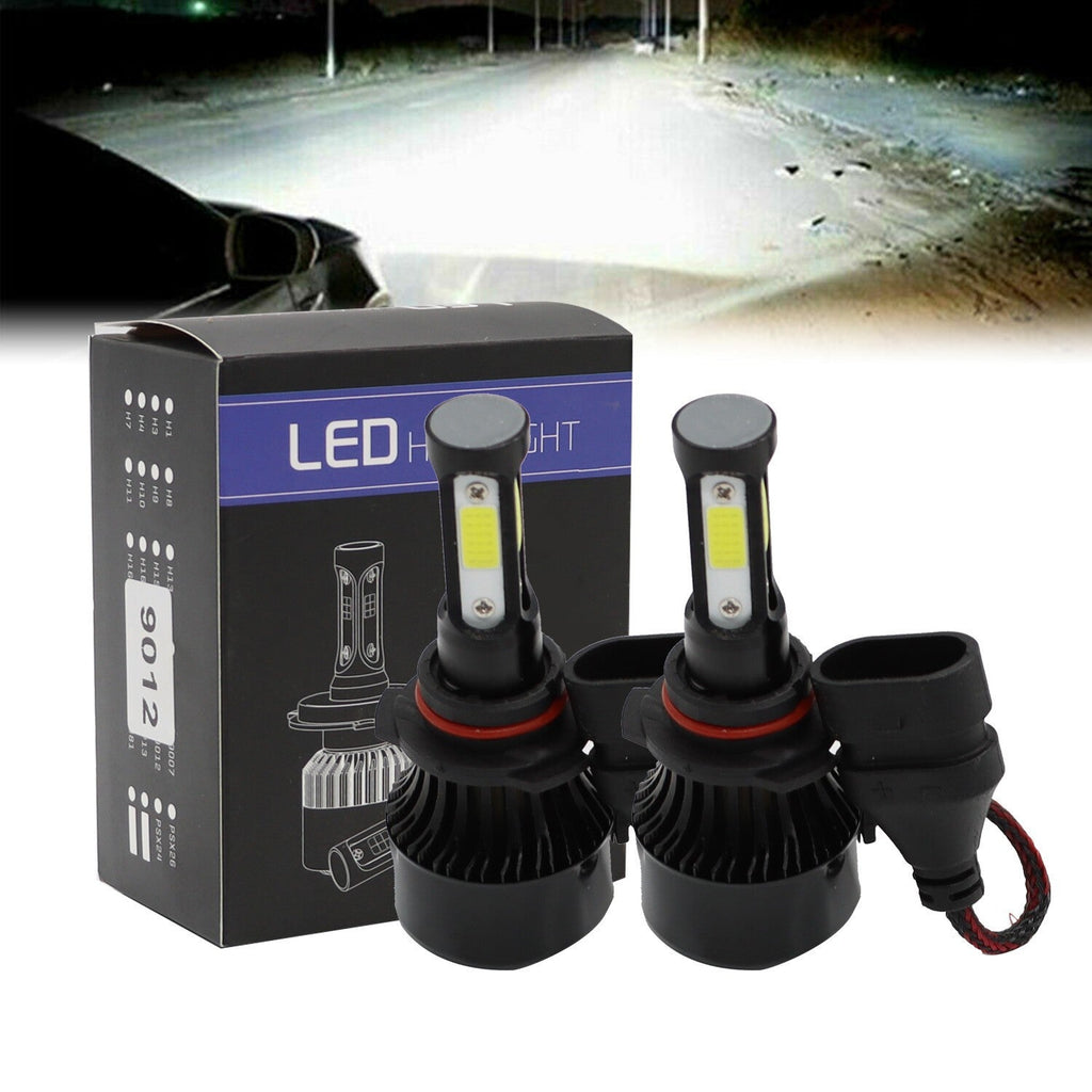9012 HIR2 LED Headlight Bulb Kit 6000K Super Bright White High Low Beam