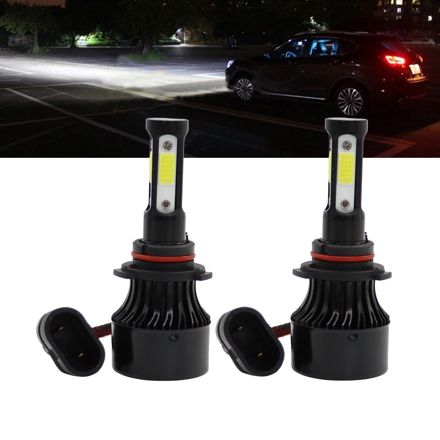 9012 HIR2 LED Headlight Bulb Kit 6000K Super Bright White High Low Beam