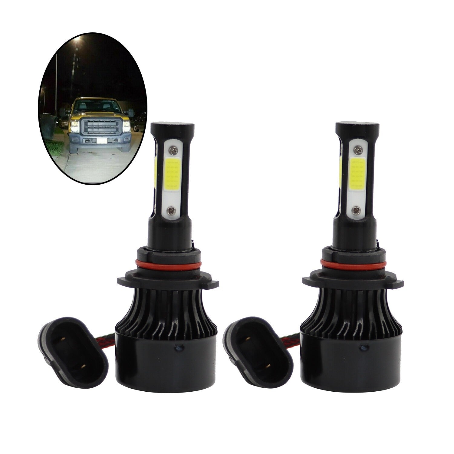 9012 HIR2 LED Headlight Bulb Kit 6000K Super Bright White High Low Beam