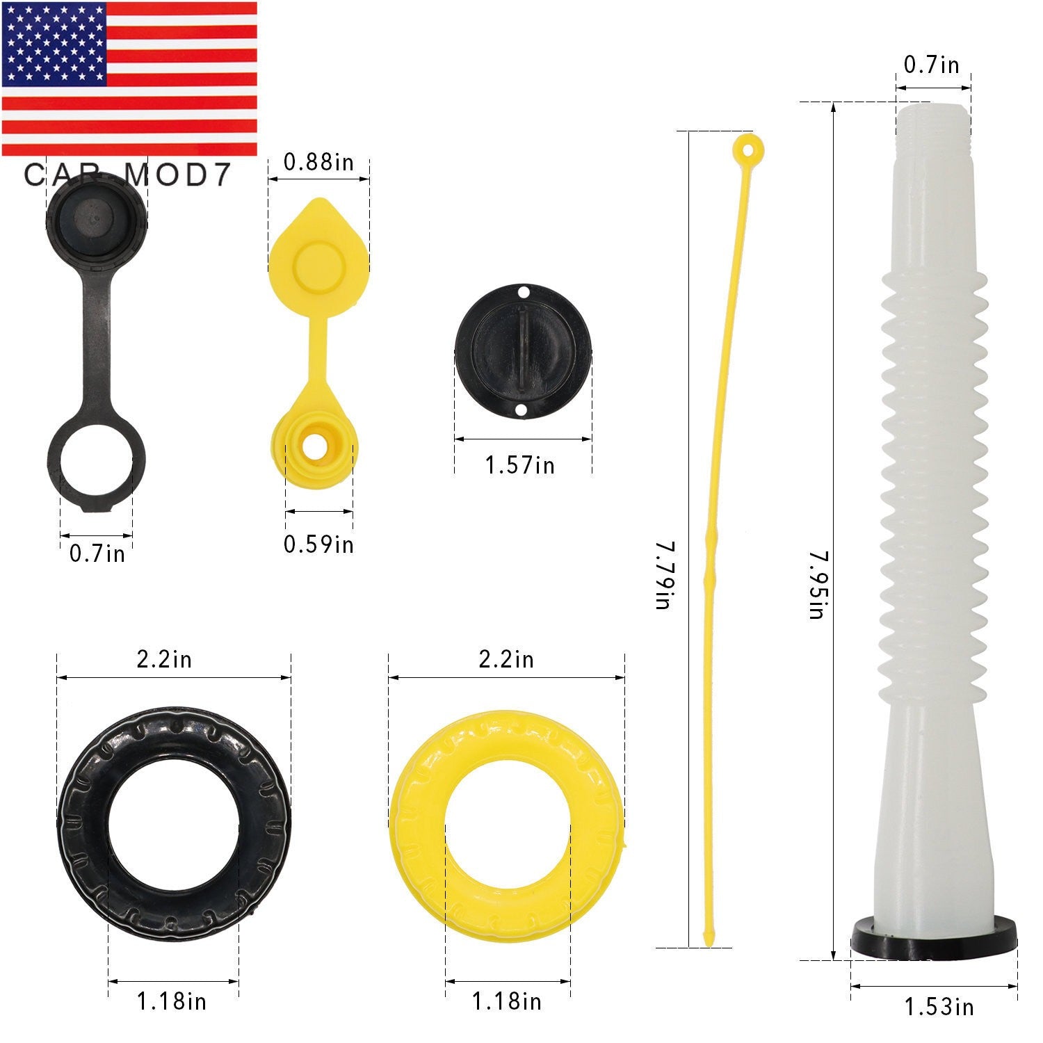 5 Sets Gas Can Spouts Replacement for Blitz, Midwest, Scepter & Briggs Stratton
