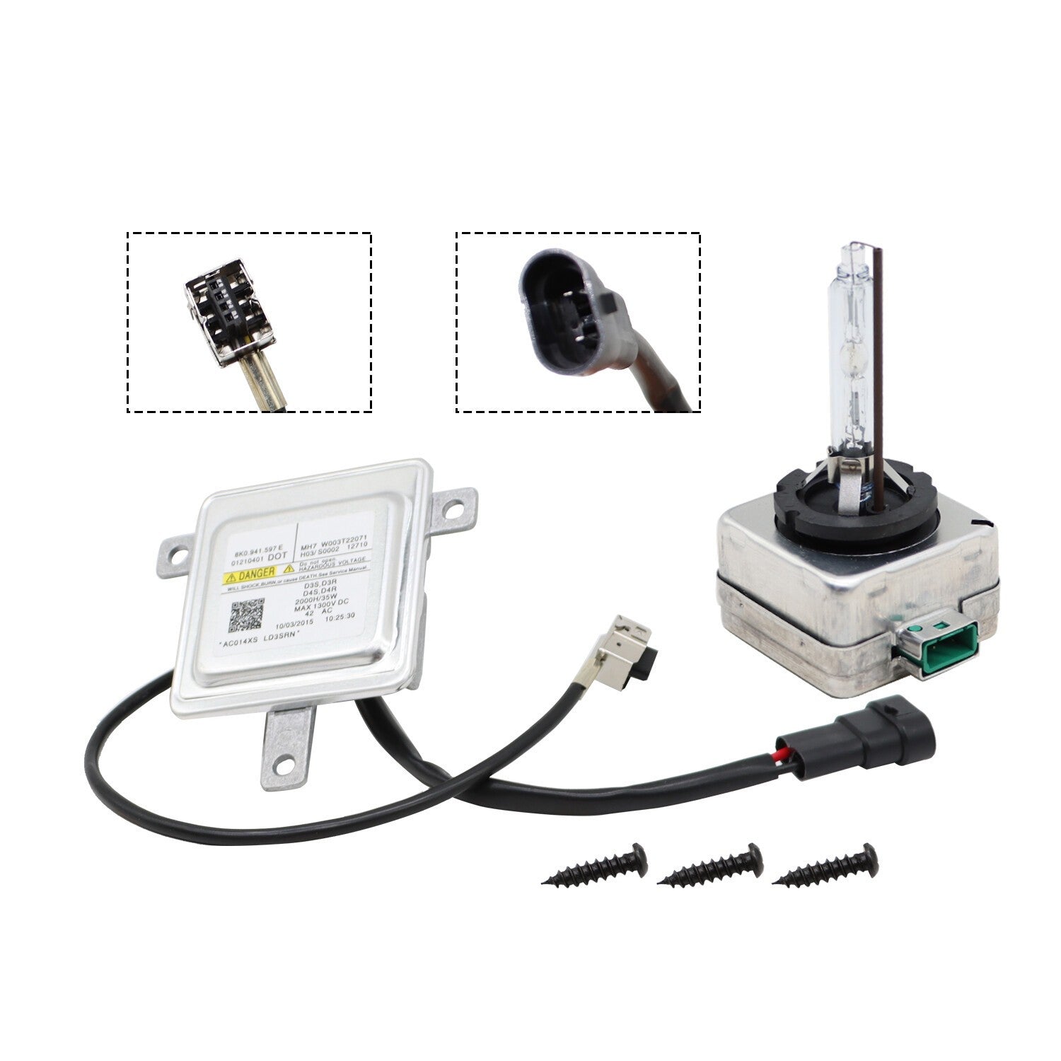 8K0941597E Xenon HID Ballast & D3S Bulb for Audi A4 A5 VW Headlight Unit