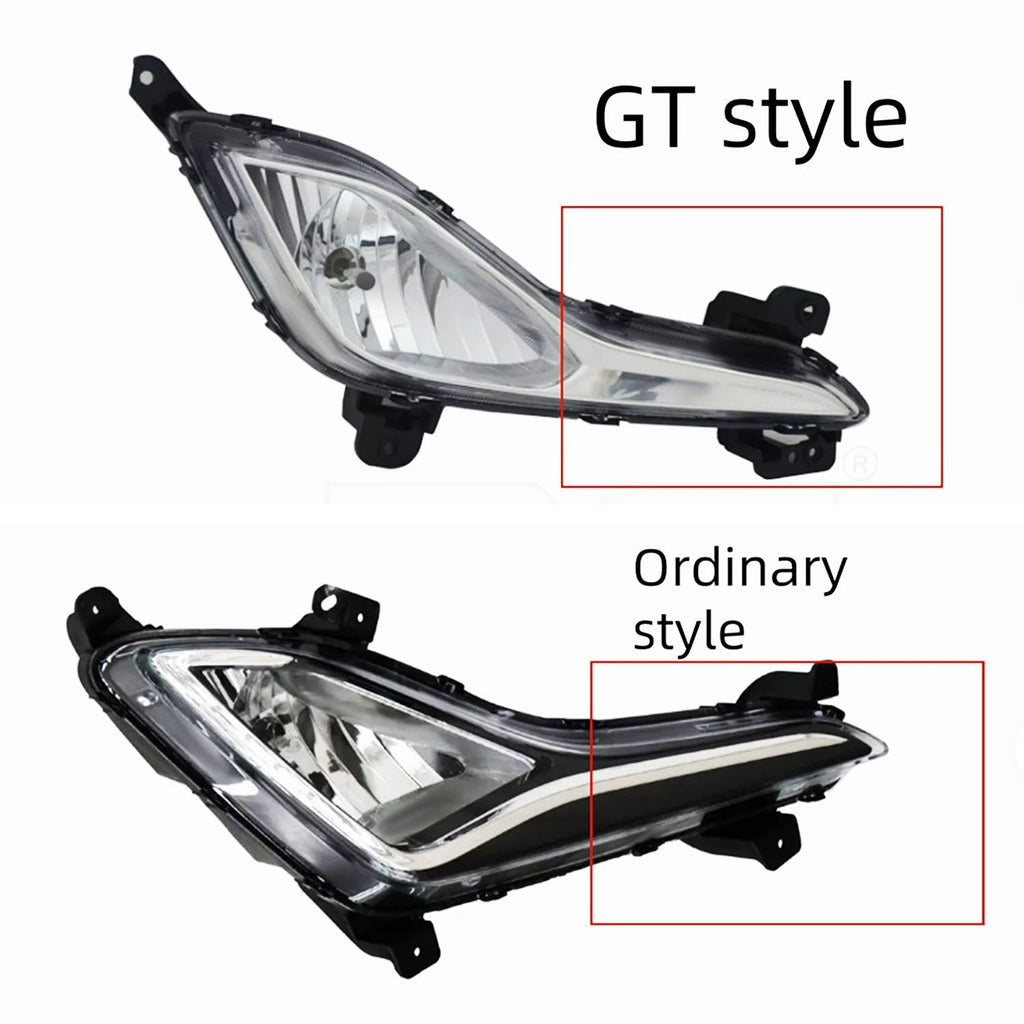 Front Clear Lens Fog Lights Pair for 2014-2016 Hyundai Elantra LH & RH