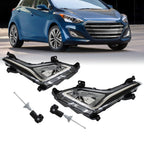 Front Clear Lens Fog Lights Pair for 2014-2016 Hyundai Elantra LH & RH