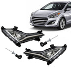 Front Clear Lens Fog Lights Pair for 2014-2016 Hyundai Elantra LH & RH