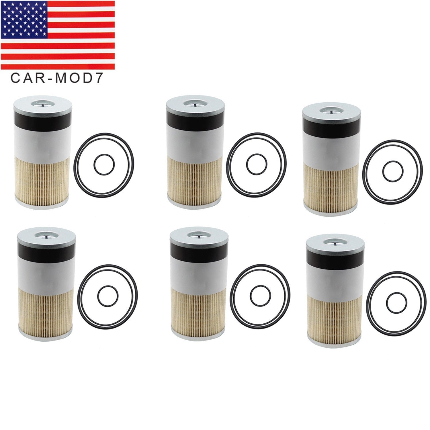 6-Pack Baldwin Fuel Water Filter for Detroit 23529168 FS19624 PF7748 Replacement