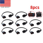 8pcs Fuel Injector Wire Harness Adapter Jetronic EV1 to Mini Delphi Multec 2