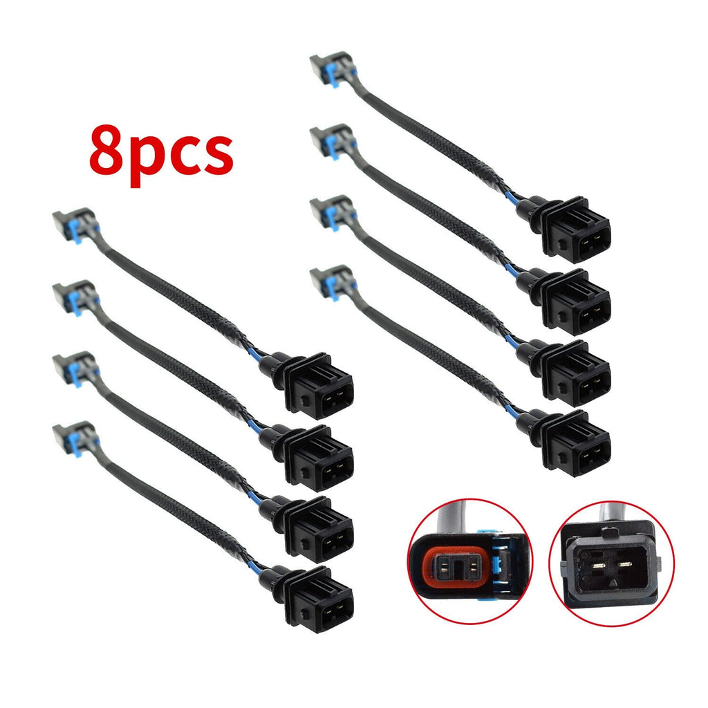 8pcs Fuel Injector Wire Harness Adapter Jetronic EV1 to Mini Delphi Multec 2