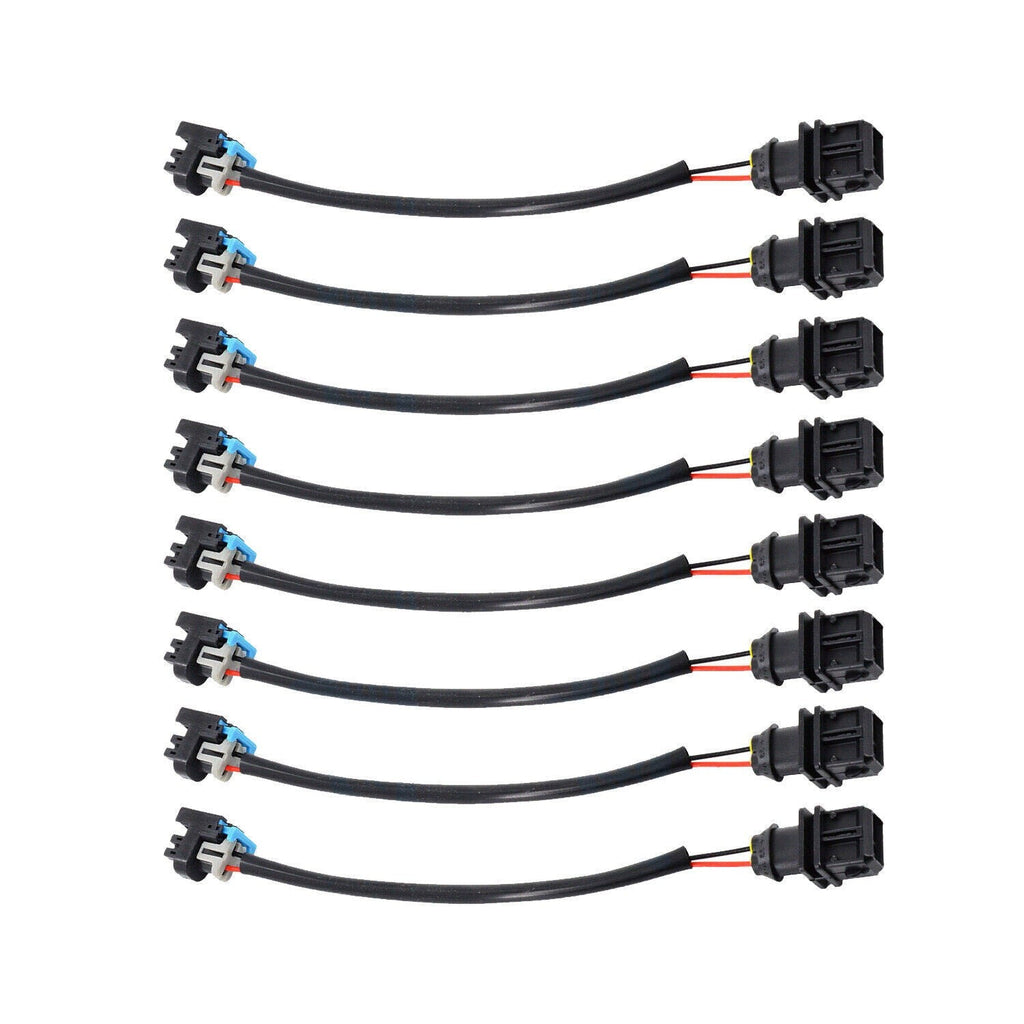 8pcs Fuel Injector Wire Harness Adapter Jetronic EV1 to Mini Delphi Multec 2