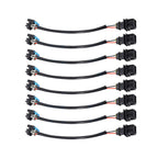 8pcs Fuel Injector Wire Harness Adapter Jetronic EV1 to Mini Delphi Multec 2