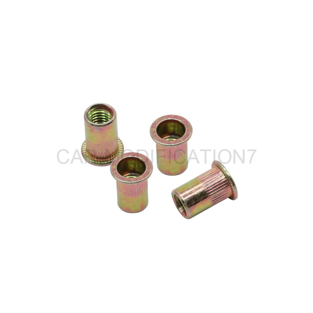 50pcs M8 x 1.25 x 18mm Steel Rivet Nut Rivnut Insert Nutsert Fasteners