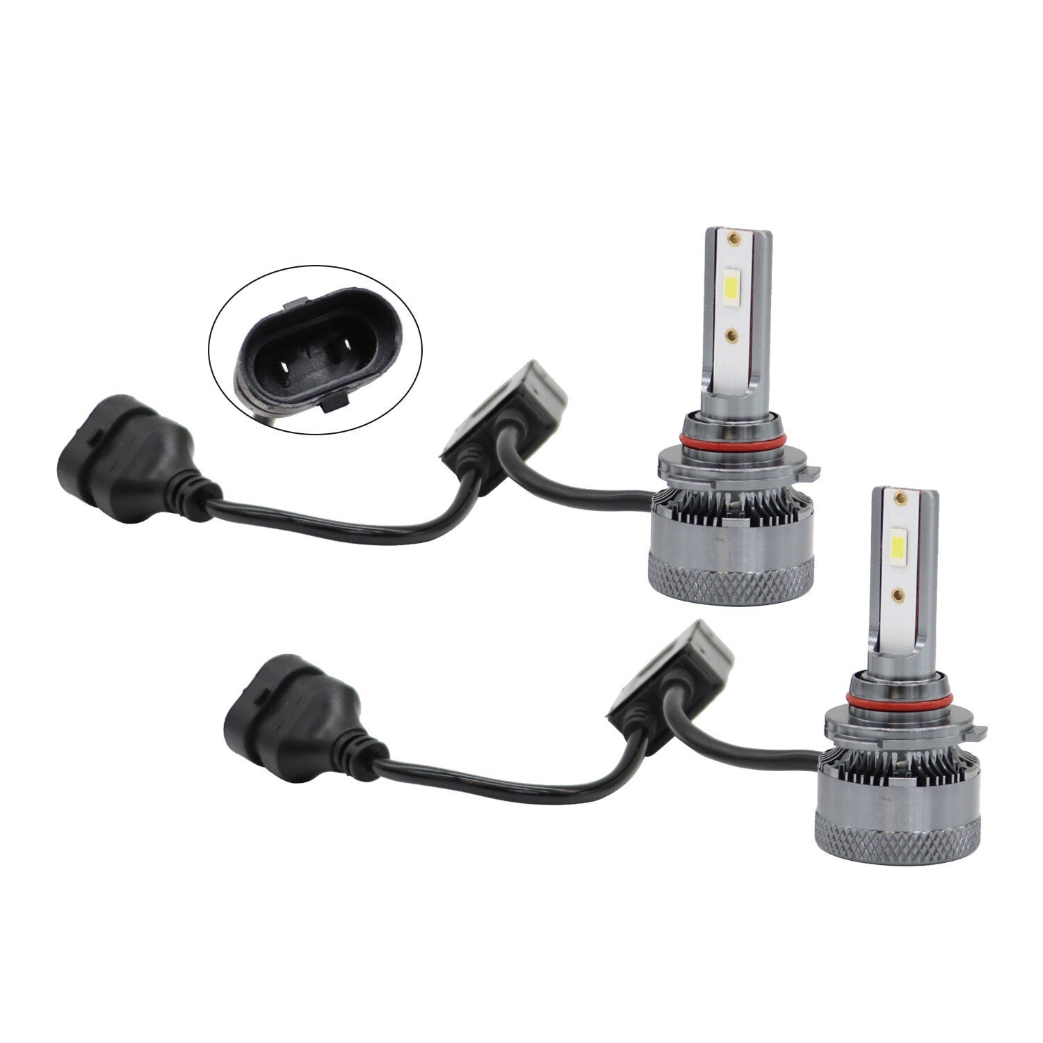 9005 LED Headlight Bulbs Kit 6500K 20000LM High Low Beam 2PCS Super Bright