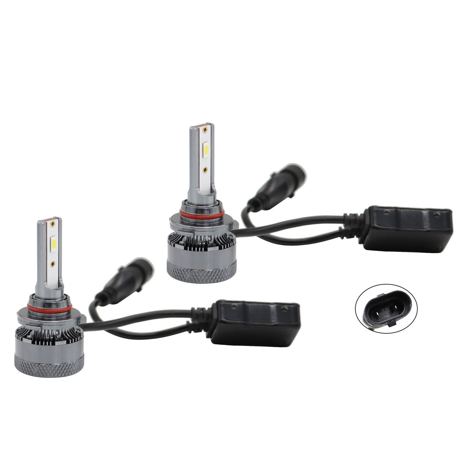 9005 LED Headlight Bulbs Kit 6500K 20000LM High Low Beam 2PCS Super Bright