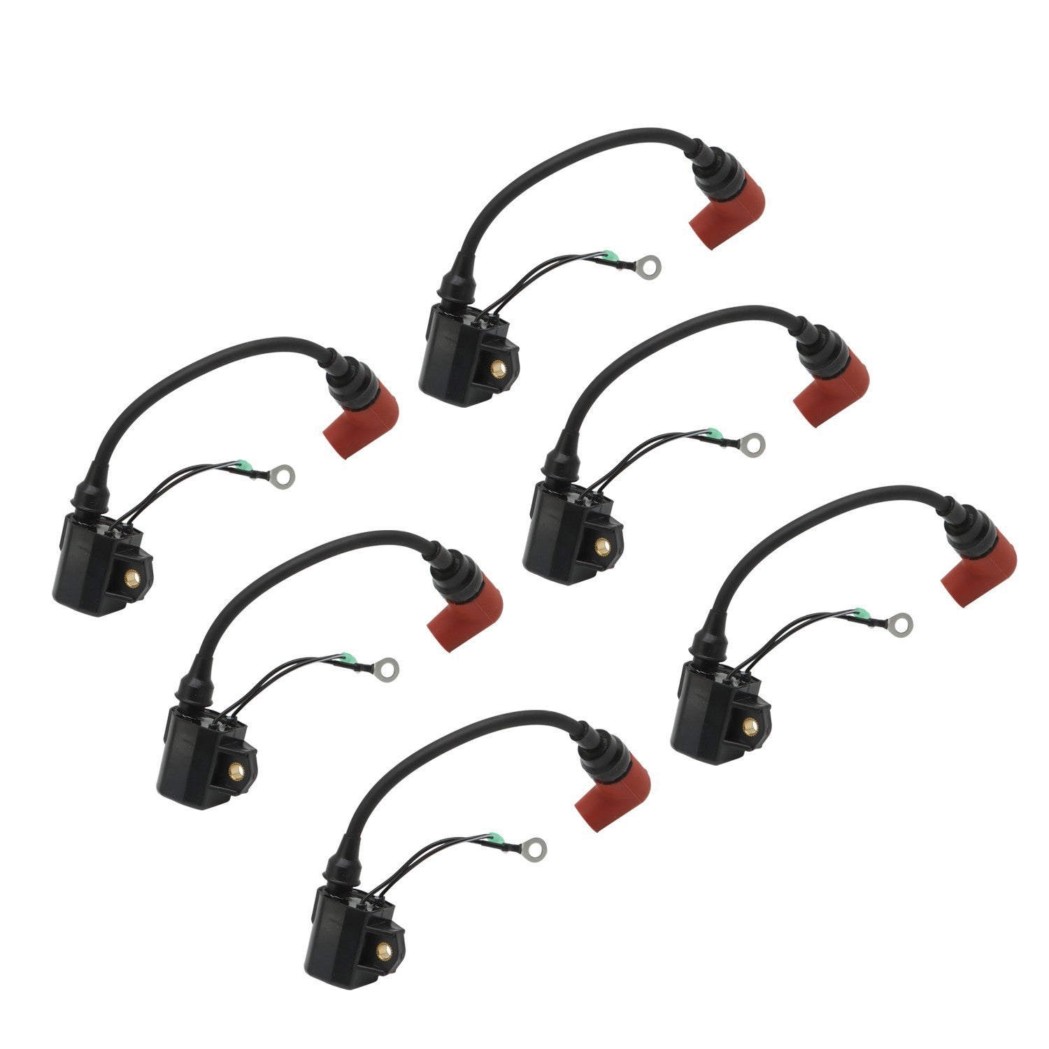 6Pcs Outboard Ignition Coil for Yamaha 100-225HP 6R3-85570-01-00