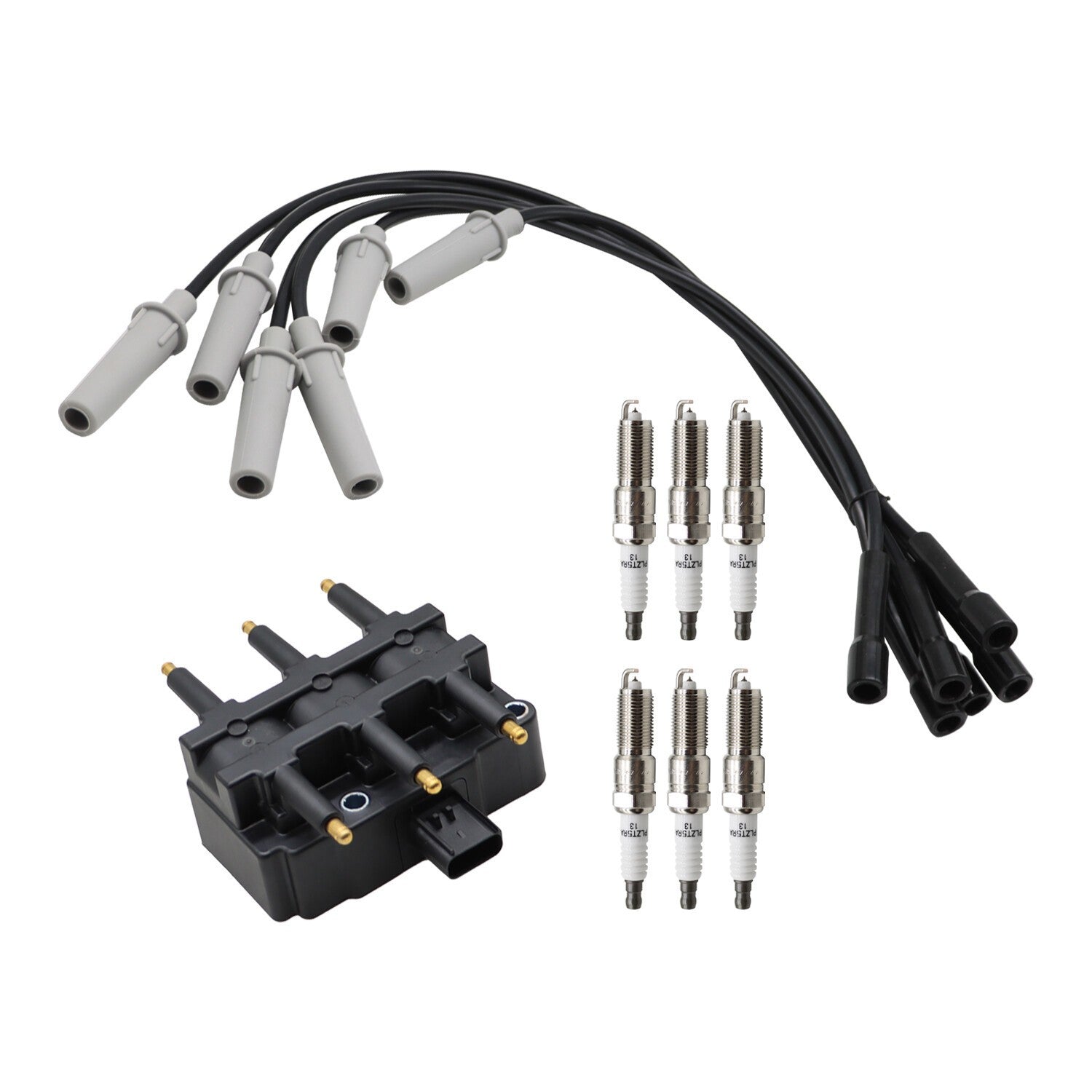 6 Spark Plugs Wire Set Coil Pack for Town & Country Grand Caravan 3.3L 3.8L